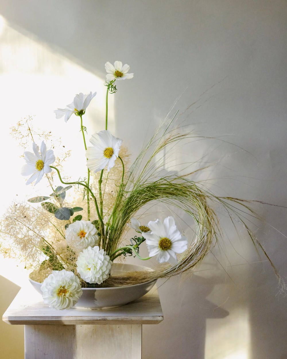 Composition florale en hauteur